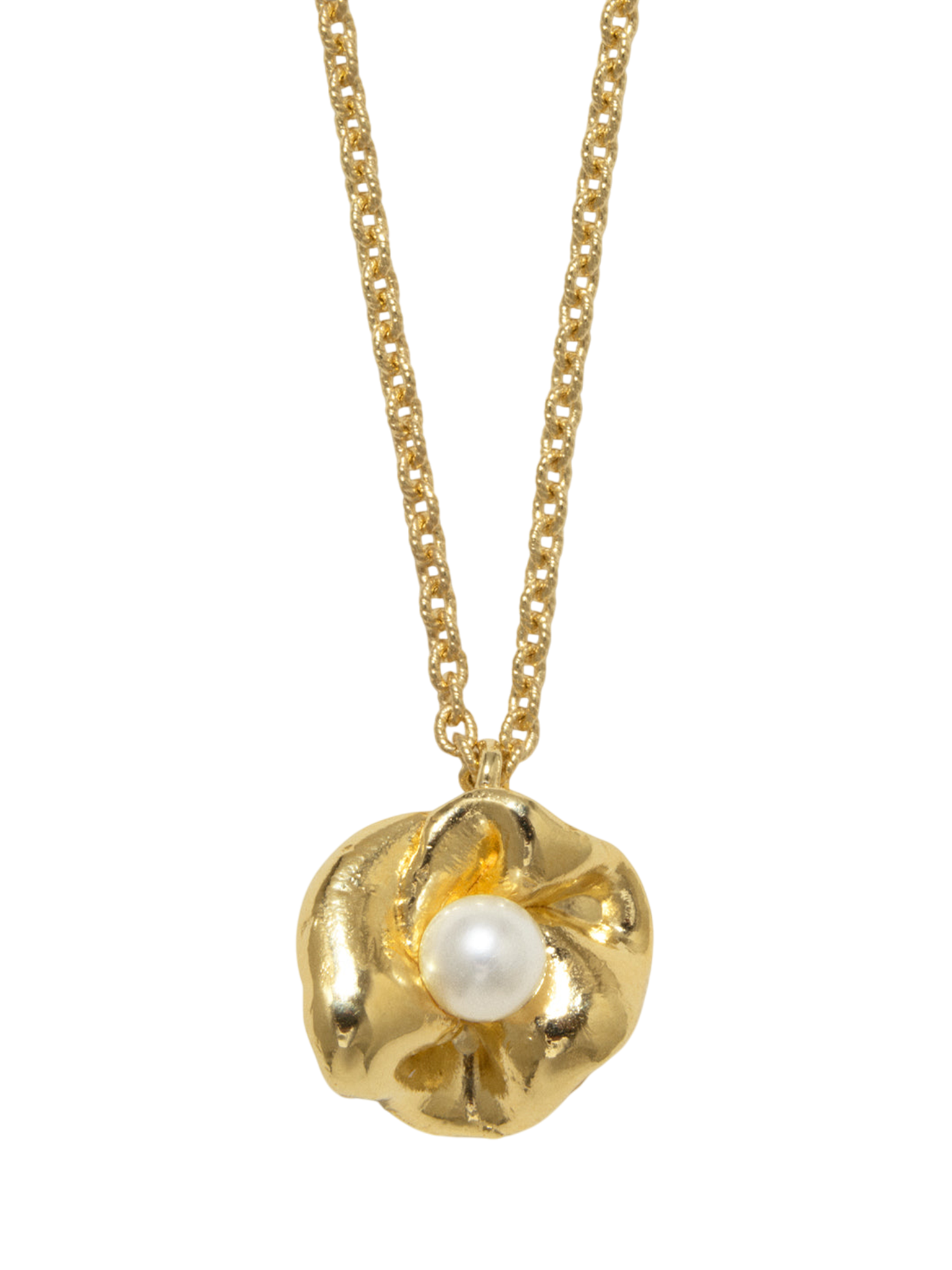 Dream odyssey - pearl and recycled gold vermeil pendant